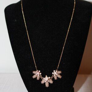 Liz Claiborne Purple & Pink Floral Necklace - Pre-Owned